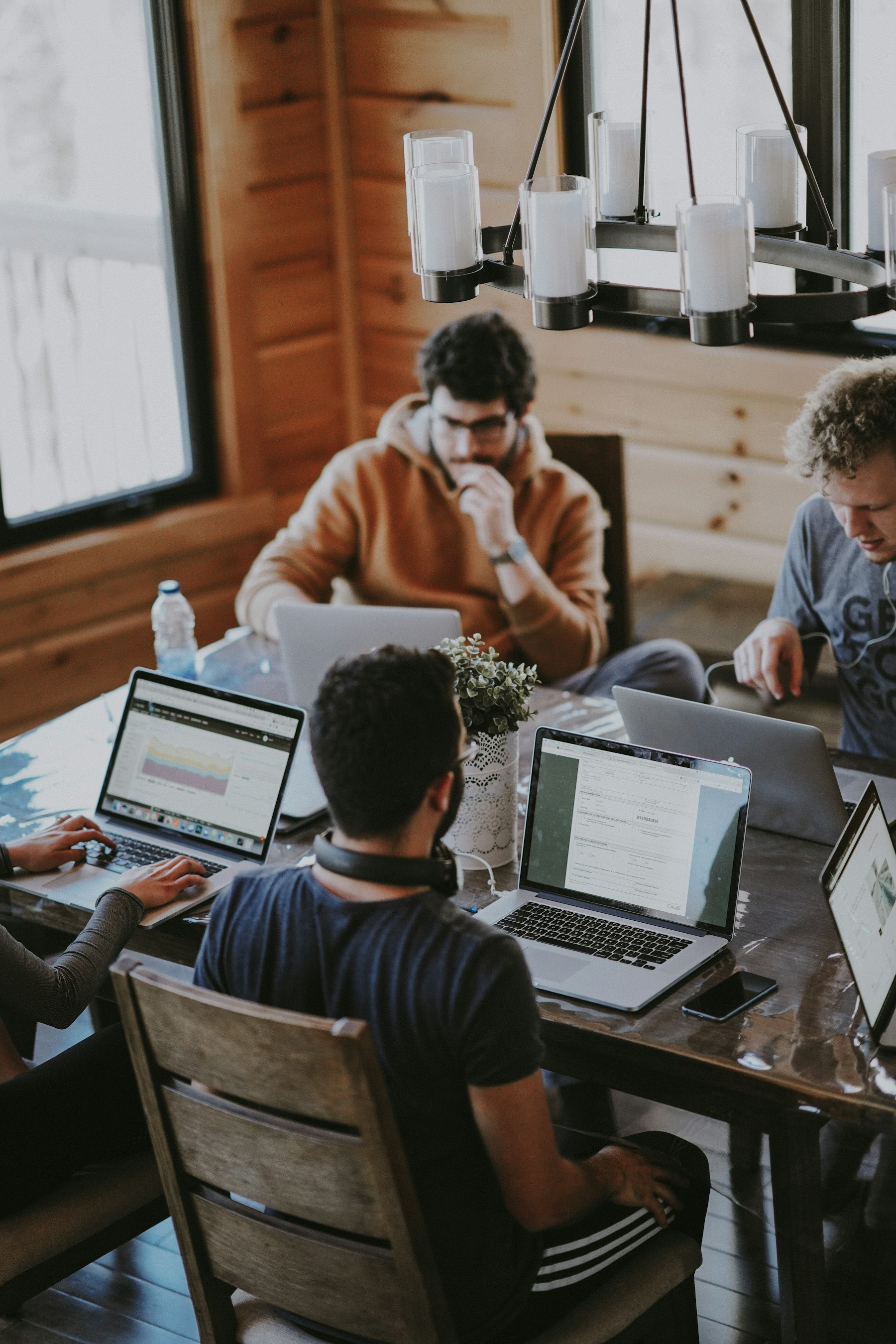 Professionals collaborating on a mission-support project