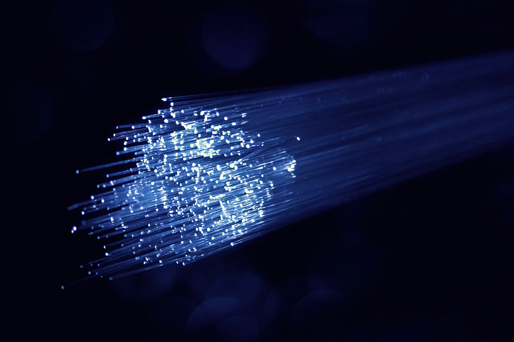 Fiber optic strands prepared for splicing on an outside plant route